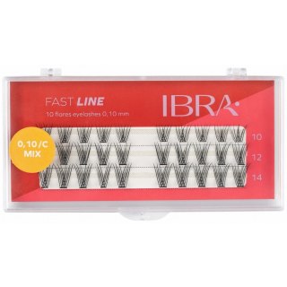 IBRA IBRA Kępki rzęs FAST LINE 0.10/C - Mix (10,12,14mm) 1op.