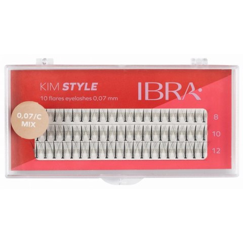 IBRA IBRA Kępki rzęs KIM STYLE 0.07/C - Mix (8,10,12mm) 1op.