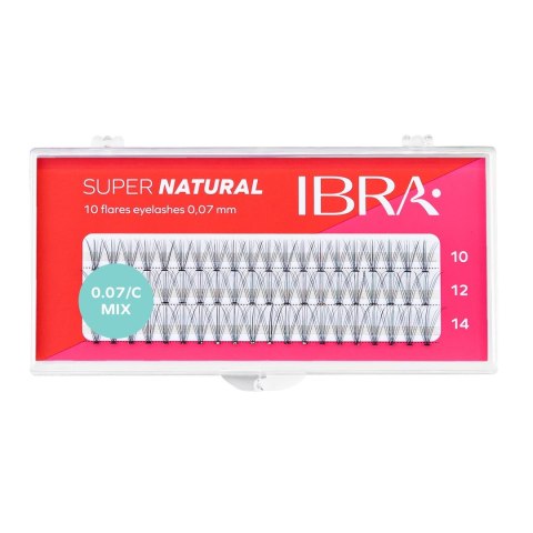 IBRA IBRA Kępki rzęs SUPER NATURAL 0.07-C-MIX(8,10 i 12mm) 1op.