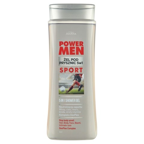 JOANNA JOANNA Power Men Żel pod prysznic 5w1 Sport - DeoPlex 300 ml