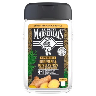 JOHNSON LE PETIT MARSELLAIS Odświeżający Żel pod prysznic 4w1 dla mężczyzn - Imbir & Drzewo Cyprysowe 250ml