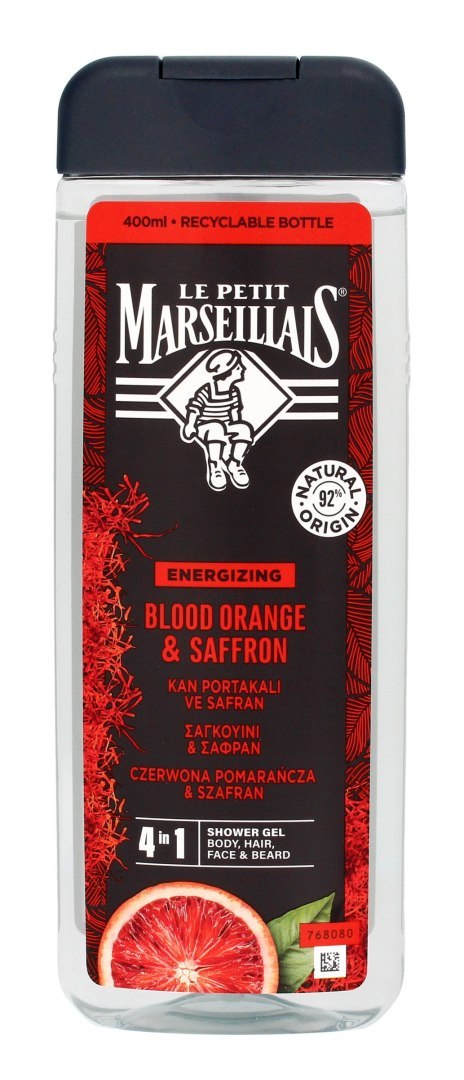 JOHNSON Le Petit Marseillais Żel pod prysznic 4w1 dla mężczyzn Czerwona Pomarańcza & Szafran 400ml