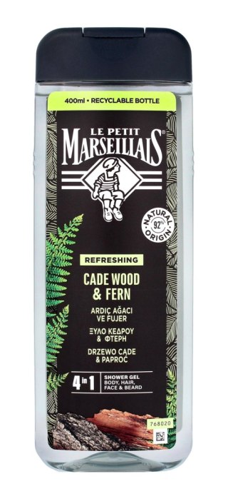 JOHNSON Le Petit Marseillais Żel pod prysznic 4w1 dla mężczyzn Drzewo Cade & Paproć 400ml