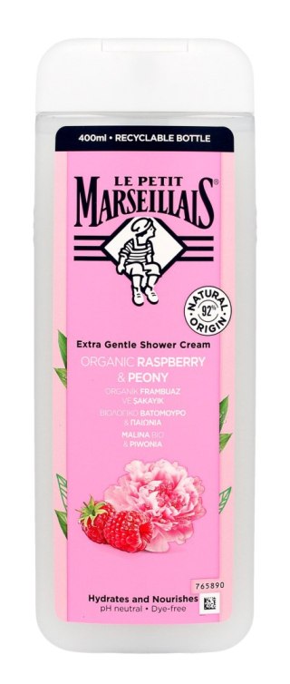 JOHNSON Le Petit Marseillais Żel pod prysznic Bio Malina i Piwonia 400ml