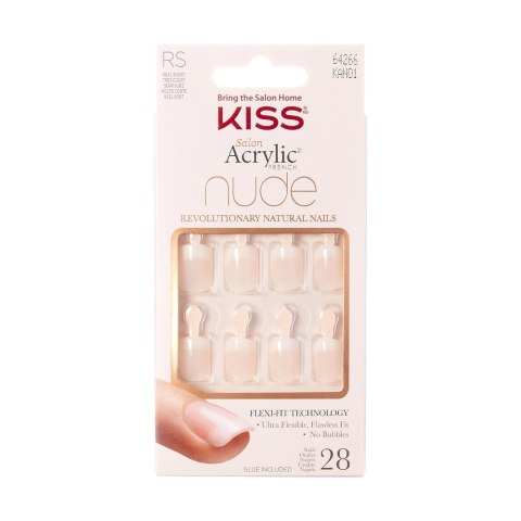 KISS KISS Salon Sztuczne Paznokcie Acrylic French Nude - Breathtaking (RS) 1op.(28szt)
