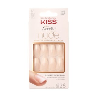 KISS KISS Salon Sztuczne Paznokcie Acrylic French Nude - Leilani (M) 1op.(28szt)