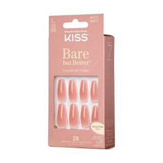KISS KISS Sztuczne Paznokcie Bare But Better - nude glow (rozmiar L) 1op.(28szt)