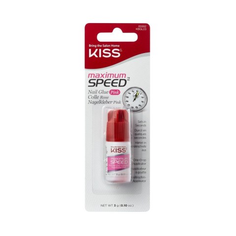 KISS KISS Szybkoschnący Klej do paznokci Maximum Speed - różowy 3g