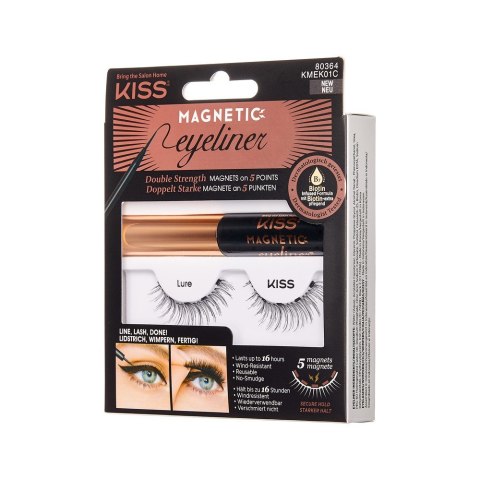 KISS KISS Zestaw Lure (rzęsy magnetyczne + eyeliner) 1op