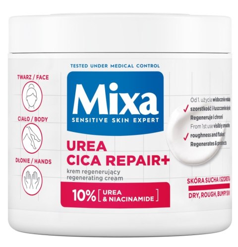 LOREAL MIXA Urea Cica Repair+ Krem regenerujący do twarzy i ciała 400 ml