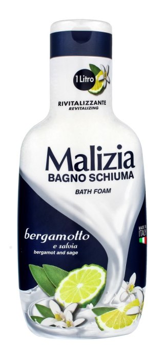 MALIZJA MALIZIA Płyn do kąpieli Bergamotka i Szałwia 1000 ml