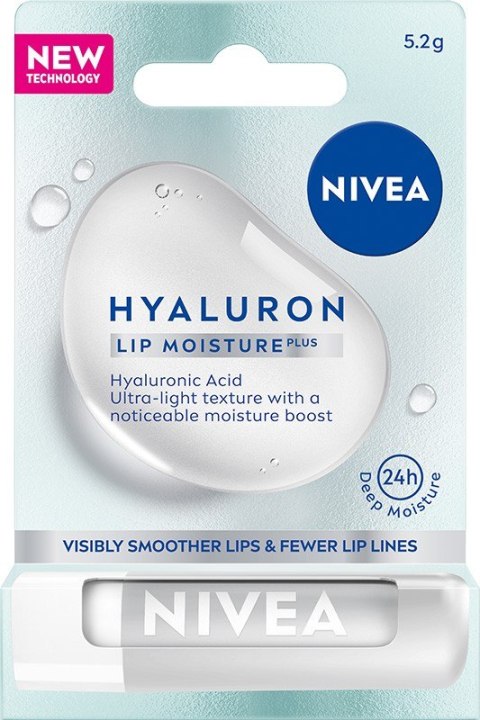 NIVEA NIVEA Hyaluron Lip Moisture Plus Nawilżający balsam do ust - Transparent 5.2 g