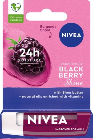 NIVEA NIVEA Lip Care Pielęgnująca pomadka do ust Blackberry Shine 4.8 g