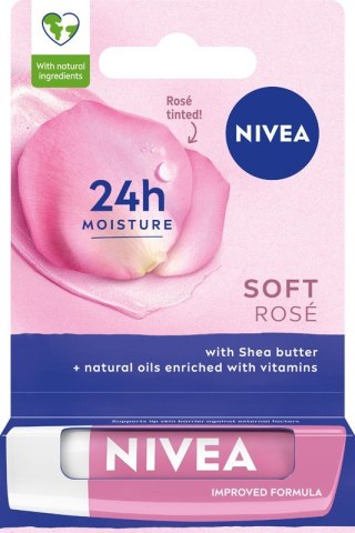 NIVEA NIVEA Lip Care Pielęgnująca pomadka do ust Soft Rose 4.8 g