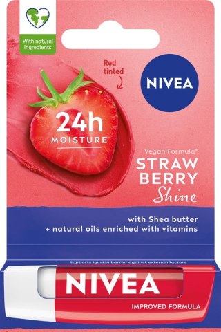 NIVEA NIVEA Lip Care Pielęgnująca pomadka do ust Strawberry Shine 4.8 g