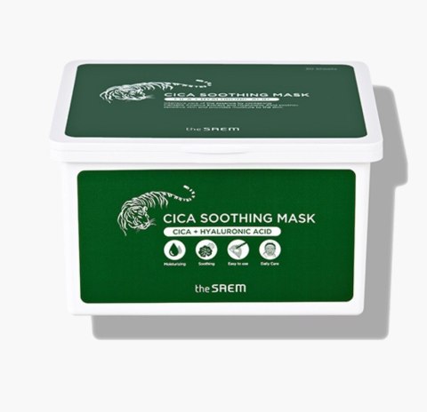 SAEM THE SAEM Cica Soothing Mask Intensywnie nawilżająca maska w płachcie - 30 sztuk
