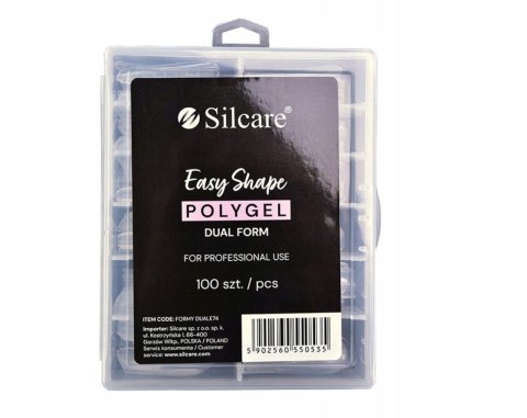 SILCARE SILCARE Formy do akrylożelu Clear Dual 1op.-100szt