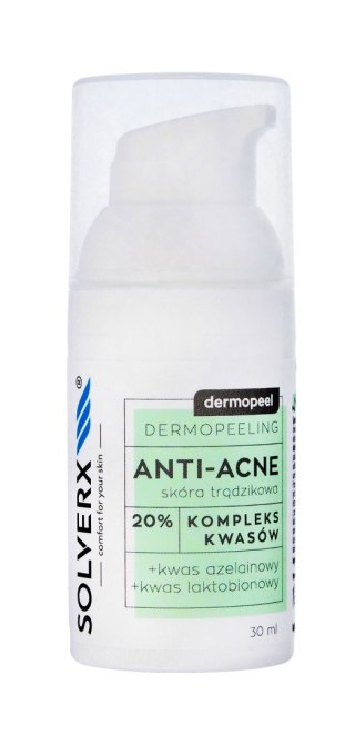 SOLVERX SOLVERX Dermopeel Dermopeeling Anti-Acne - Kompleks Kwasów 20% (azelainowy,laktobionowy) 30ml