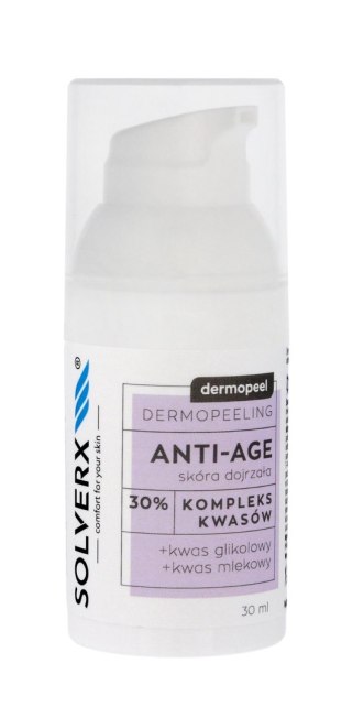 SOLVERX SOLVERX Dermopeel Dermopeeling Anti-Age - Kompleks Kwasów 30% (glikolowy,mlekowy) 30ml