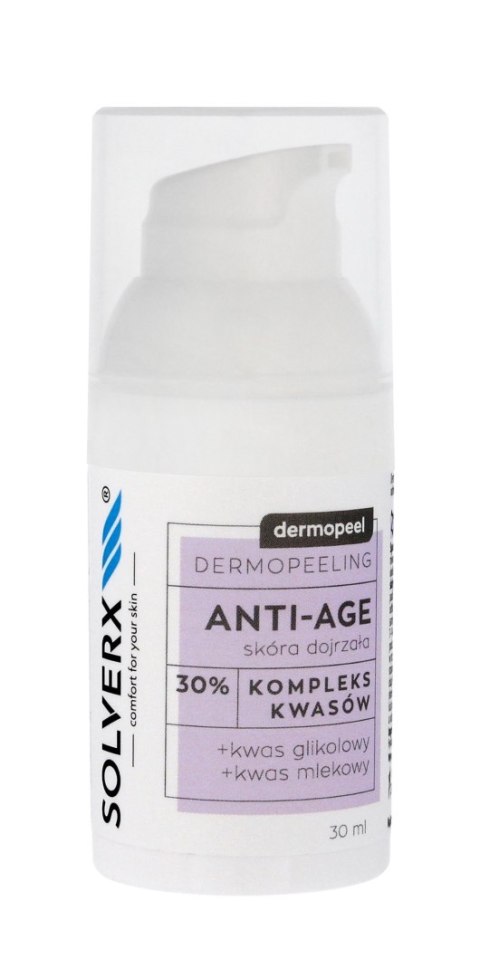SOLVERX SOLVERX Dermopeel Dermopeeling Anti-Age - Kompleks Kwasów 30% (glikolowy,mlekowy) 30ml