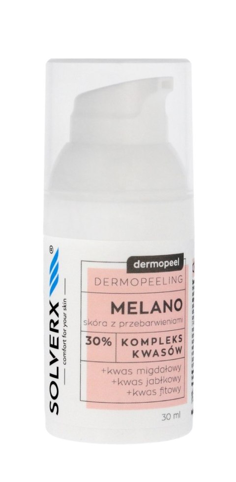 SOLVERX SOLVERX Dermopeel Dermopeeling Melano - Kompleks Kwasów 30% (migdałowy,jabłkowy,fitowy) 30ml