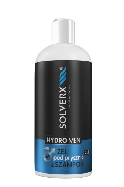 SOLVERX SOLVERX Hydro Men Żel pod prysznic i Szampon 2w1 400ml