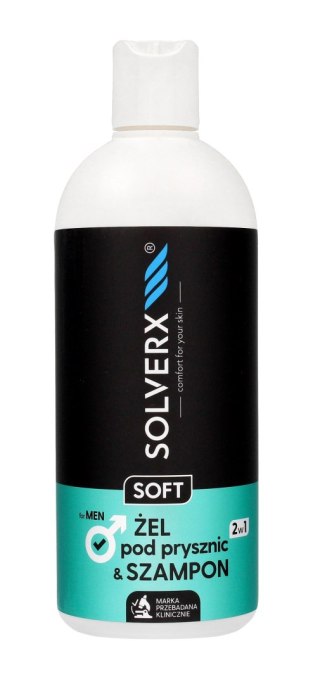 SOLVERX SOLVERX MEN SOFT Żel & szampon 2w1 400ml