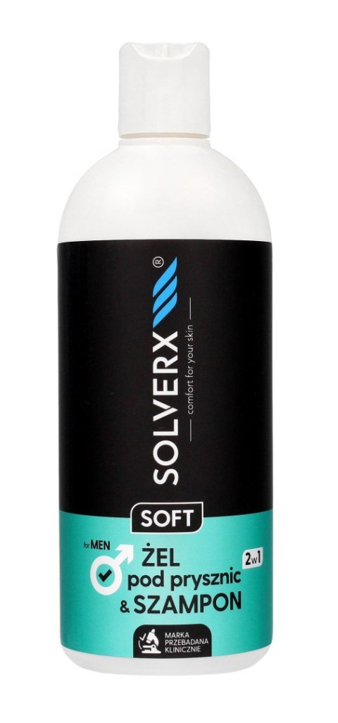 SOLVERX SOLVERX MEN SOFT Żel & szampon 2w1 400ml