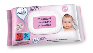 STELLA LULA Baby Chusteczki nawilżane dla niemowląt i dzieci - z bawełną 1op.-50szt