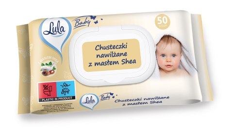 STELLA LULA Baby Chusteczki nawilżane dla niemowląt i dzieci - z masłem Shea 1op.-50szt
