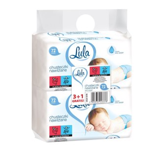 STELLA LULA Chusteczki nawilżane 99% wody 1op.-(72szt 3+1 gratis)