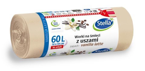 STELLA STELLA Worki na śmieci z uszami VANILLA LATTE 60L 1op.-16szt
