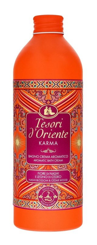 TESORI TESORI D`ORIENTE Kremowy Płyn do kąpieli Karma - Kwiat Nashi & Drzewo Cedrowe 500ml