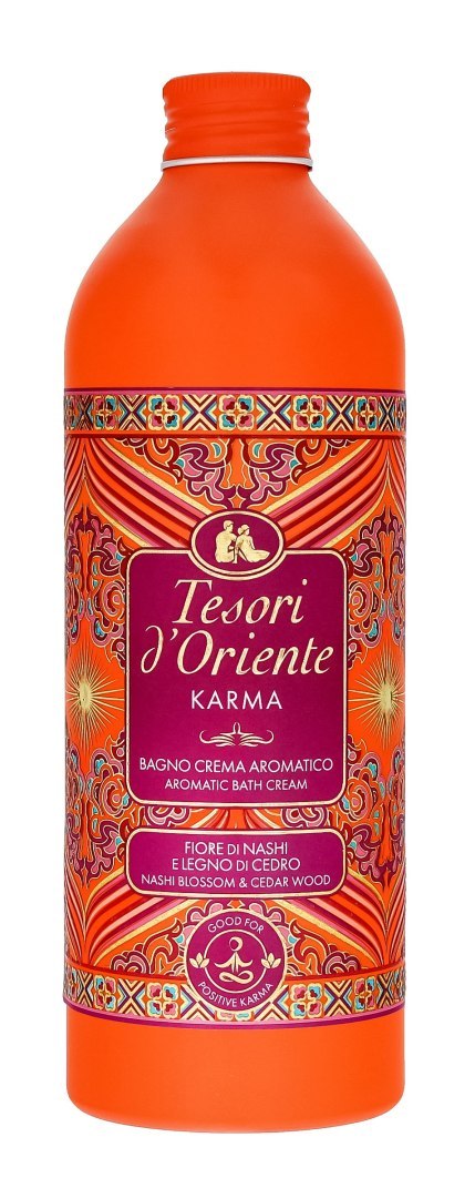 TESORI TESORI D`ORIENTE Kremowy Płyn do kąpieli Karma - Kwiat Nashi & Drzewo Cedrowe 500ml