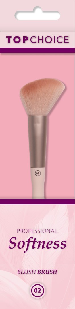 TOP CHOICE TOP CHOICE Professional Pędzel Softness nr 02 - do różu,bronzera i rozświetlacza (30031)