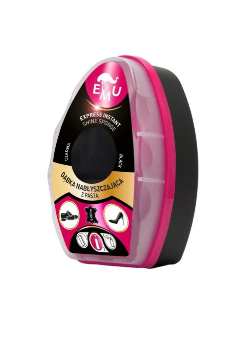 VACO EMU Express Instant Gąbka nabłyszczająca do butów z pastą - czarna 6ml