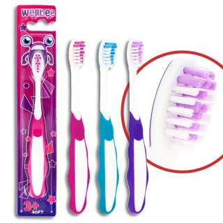 WELLBEE WELLBEE Szczoteczka dla dzieci KIDS(3+) Soft (blister) - mix kolorów 1szt