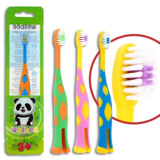 WELLBEE WELLBEE Szczoteczka dla dzieci KIDS(3+) Travel Soft (folia) - mix kolorów 1szt