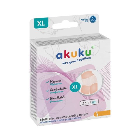 AKUKU AKUKU Majtki poporodowe siateczkowe wielorazowe rozmiar XL