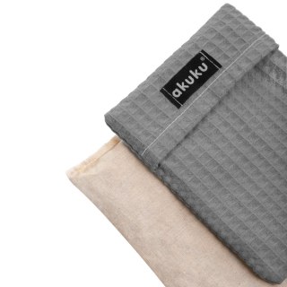AKUKU AKUKU Termofor z pestkami wiśni w pokrowcu 13x16 cm szary (a0635)