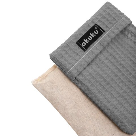 AKUKU AKUKU Termofor z pestkami wiśni w pokrowcu 13x16 cm szary (a0635)