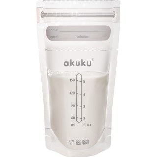 AKUKU AKUKU Woreczki sterylne do przechowywania pokarmu (a0011) 150 ml 1 op. - 30 szt.