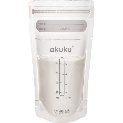AKUKU AKUKU Woreczki sterylne do przechowywania pokarmu (a0011) 150 ml 1 op. - 30 szt.
