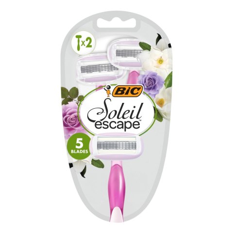 BIC BIC Soleil Escape Maszynki do golenia dla kobiet 5 ostrzowe Róża & Magnolia 1op.-2szt