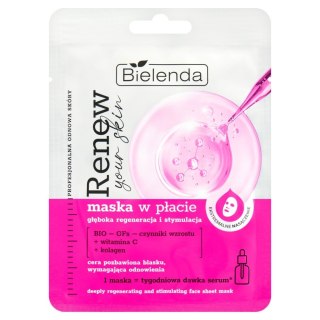 BIELENDA BIELENDA Renew Your Skin Maska w płacie - głęboka regeneracja i stymulacja 17 g