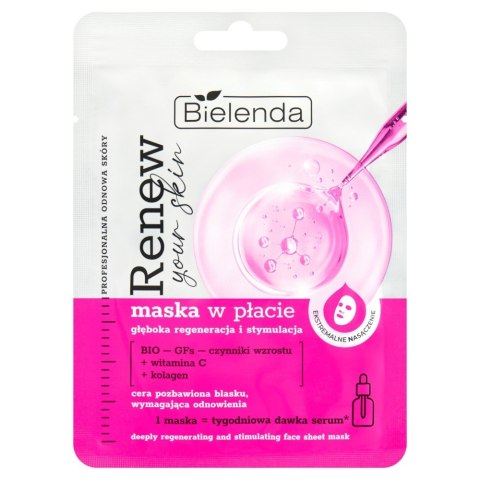 BIELENDA BIELENDA Renew Your Skin Maska w płacie - głęboka regeneracja i stymulacja 17 g