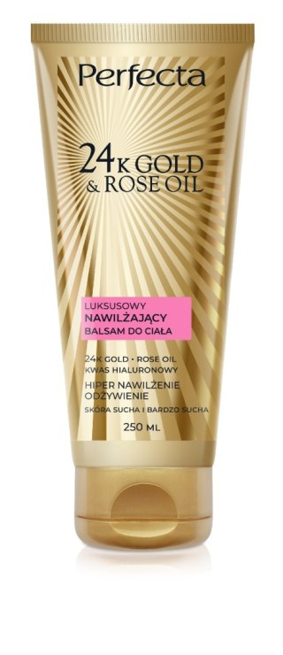 DAX PERFECTA 24K Gold & Rose Oil Luksusowy balsam do ciała nawilżający 250 ml