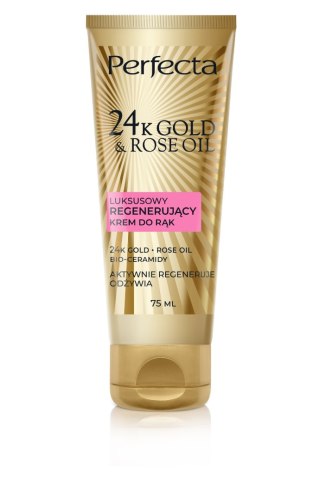 DAX PERFECTA 24K Gold & Rose Oil Luksusowy krem do rąk regenerujący 75 ml