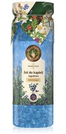 ELFA II RECEPTURY ZIELARKI Skarby Polne Odświeżająca Sól do kąpieli - Jagodowa 700g