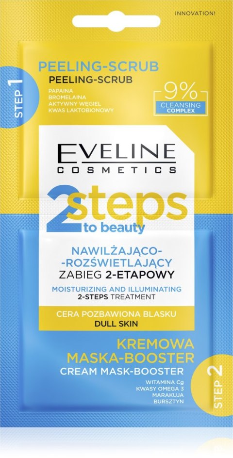 EVELINE EVELINE 2Steps To Beauty Zabieg 2-etapowy nawilżająco rozświetlający 2x4 ml